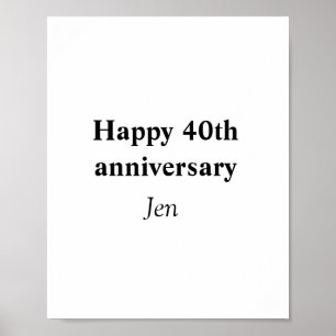 Anniversary your name text image editable invitat poster