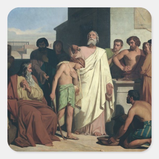 Annointing of David by Saul, 1842 Square Sticker (Front)