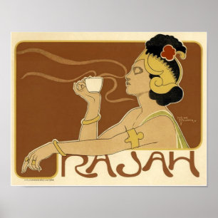 Annonce café Vintage Rajah - Poster