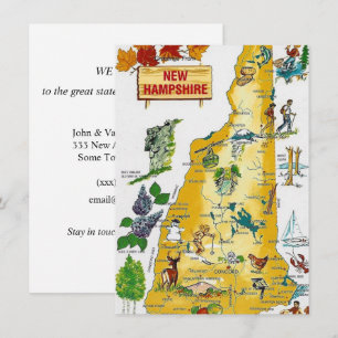 Annonce de déménagement de carte du New Hampshire