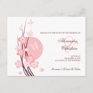 Annonce de Faire-Part de Mariage Fleurs Papillon R