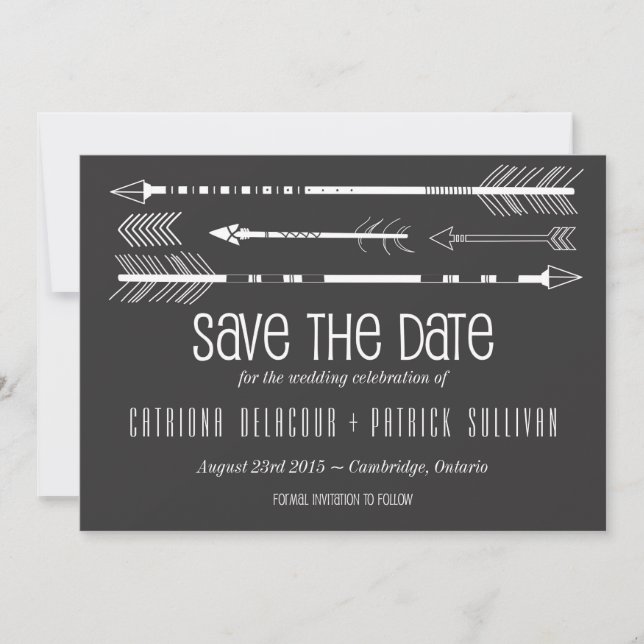 Annonce de faire-part de mariage Tribal Arrows | G (Devant)