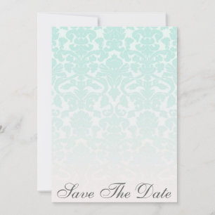Annonce de Faire-Part de Simple Chic Mint Damask
