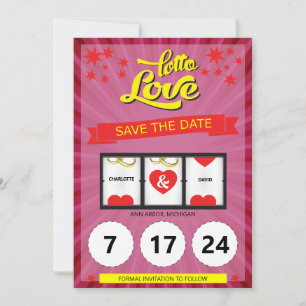 Annonce de mariage Pink Lotto Love Save the Date