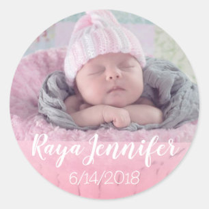 Annonce de naissance bébé Sticker photo personnali