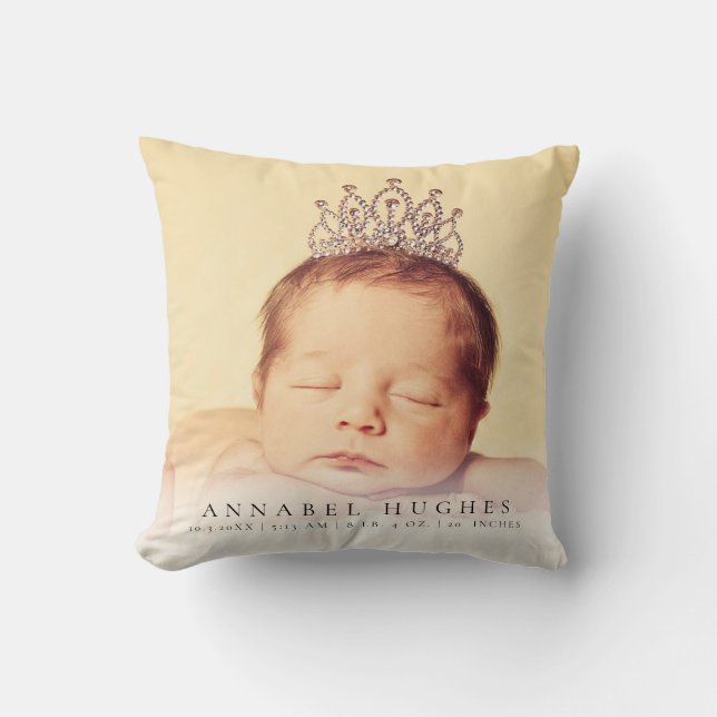Annonce de naissance de bébé Coussin de maternité  (Recto)