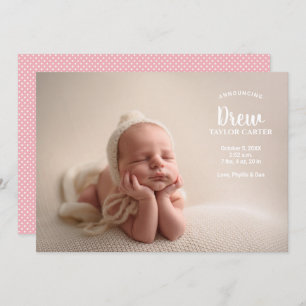 Annonce de notre Faire-part de naissance photo de 