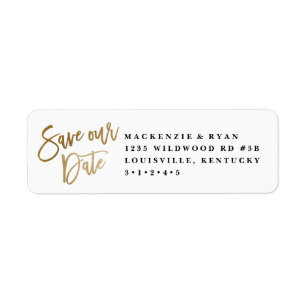 Annonce de sauvegarde de date moderne en calligrap