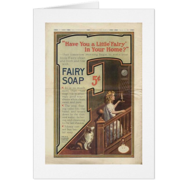 Annonce féerique vintage de savon, (Devant)