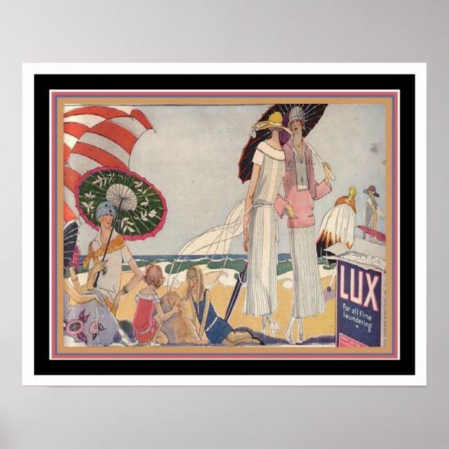 Annonce Lux Art déco des années 1920 Imprimée 16x2 (Devant)