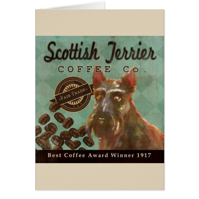 Annonce vintage de café de Terrier d'écossais, (Devant)