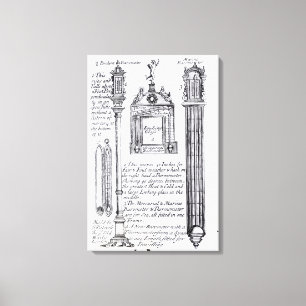 Annotated Illustration of Pendent, Diagonal Canvas Print