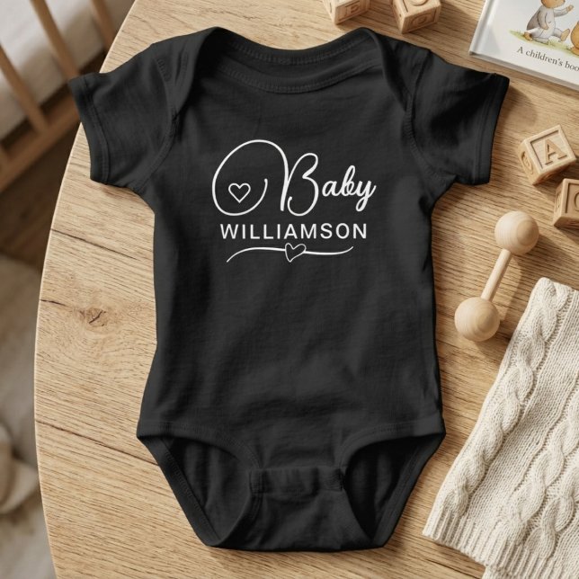 Announce Pregnancy Gift - Personalized Baby Name Bodysuit (Personalised Last Name Due Date Babygrow | Baby Pregnancy Announcement – Uk
)