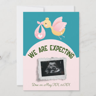 Announce Your Bundle of Joy with Our Sleek Pregnan Announcement