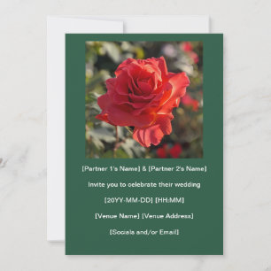 Announce Your Union with an Enchanting Red Rose Invitation
