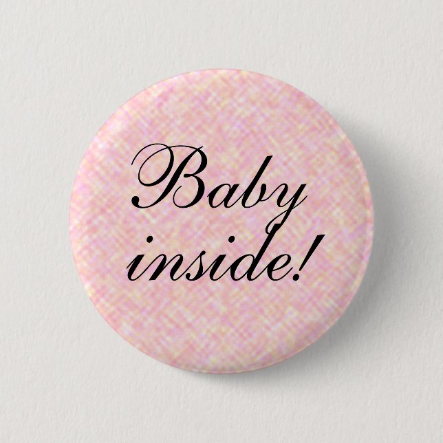 Announcement BABY inside Girl 2 Inch Round Button (Front)