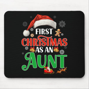 Announcement First Christmas As An Aunt Matching F Mouse Pad