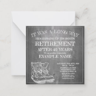 Announcement of retirement with old boots V3.0