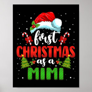 Announcement Santa First Christmas As A Mimi Famil Poster