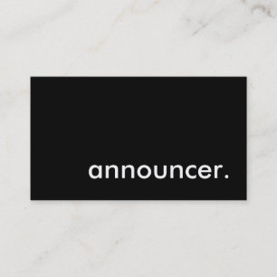 announcer. business card
