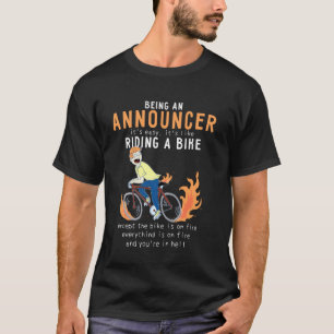 Announcer Like Riding Bike Cyclist Funny Long Slee T-Shirt