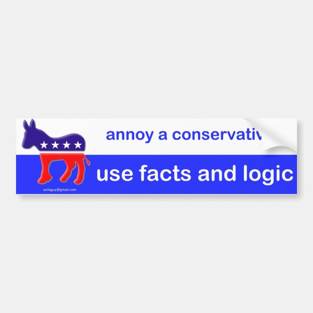 annoy a conservative, bumper sticker (Front)