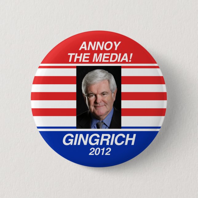 Annoy the Media 2 Inch Round Button (Front)