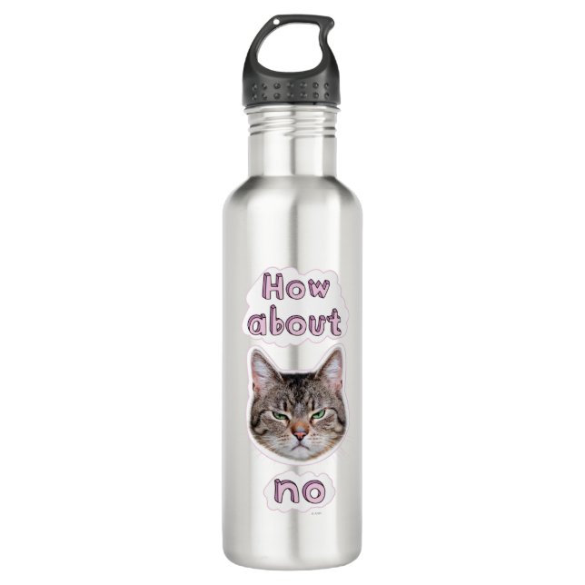 Annoyed Cat 710 Ml Water Bottle (Front)