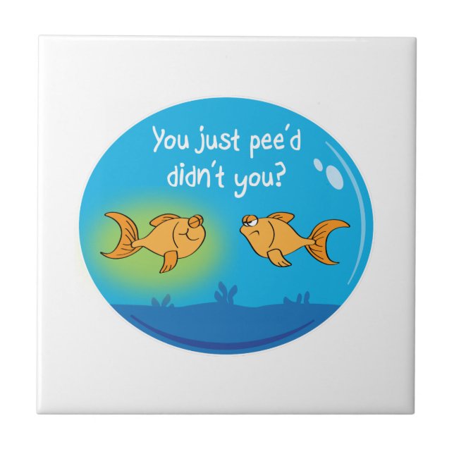 Annoyed Goldfish Tile (Front)