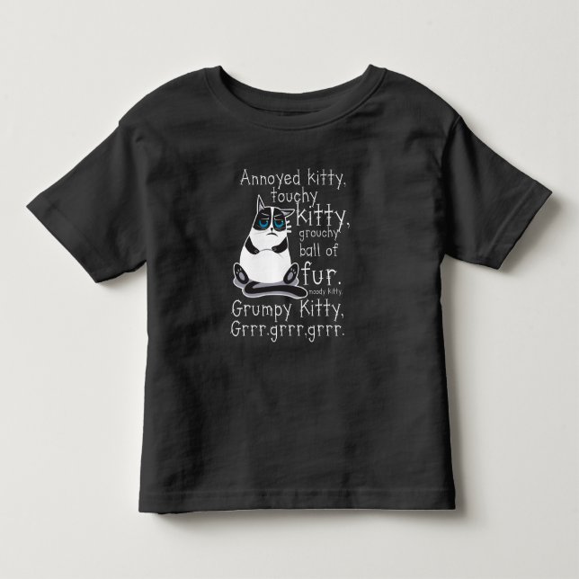 Annoyed Kitty Touchy Kitten Cat Gift Toddler T-shirt (Front)