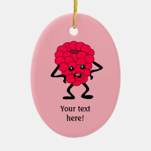 Annoyed Raspberry is not impressed - personalize a Ceramic Ornament