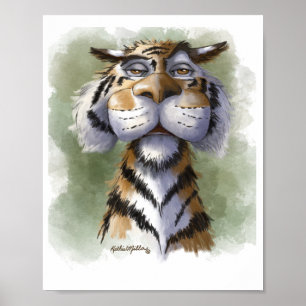 Annoyed Tiger Cartoon Poster