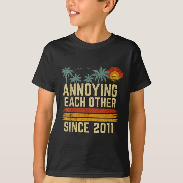 Annoying Each Other Since 2011 Couple Married  T-Shirt (Front)