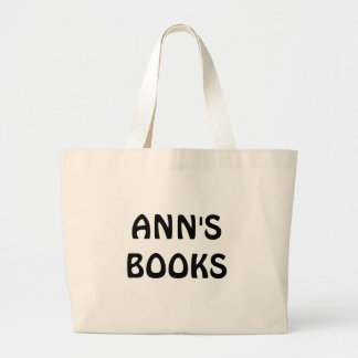 ANN'S BOOKS in Black Customizable on Tote Bag