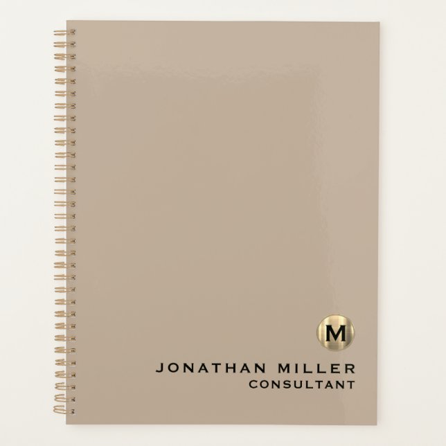 Annuaire de rendez-vous minimal pour le monogramme (Devant)