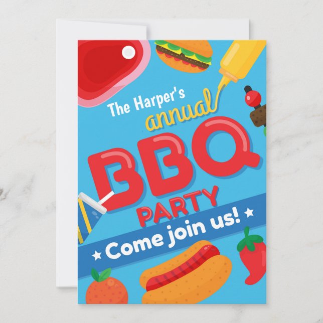 Annual BBQ Party Invitation (Front)