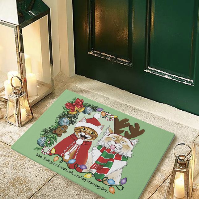 Annual Cat Christmas Photo Doormat (Creator Uploaded)