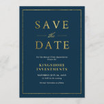 Annual Client Appreciation Dinner Save the Date Invitation<br><div class="desc">Simple yet elegant save the date card featuring gold typography perfect for formal and professional events 

Please contact me at claudia@claudiaowen.com if you would like to customize this invitation. Please visit my Zazzle shop http://www.zazzle.com/claudiaowenshop 

Design by claudiaowen.com</div>