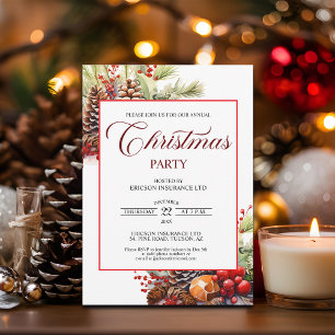 Annual Corporate Employees Christmas Party Invitation