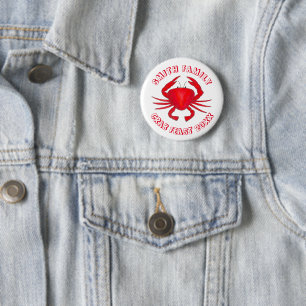 Annual Crab Feast Red Maryland Hard Shell Seafood 2 Inch Round Button