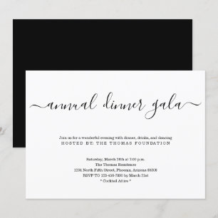 Annual Dinner Gala Invitation