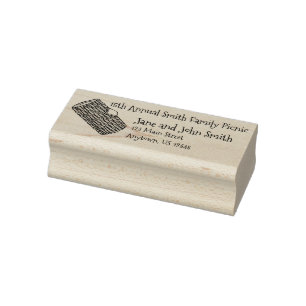 Annual Family Picnic Corn on the Cob Ear Address Rubber Stamp
