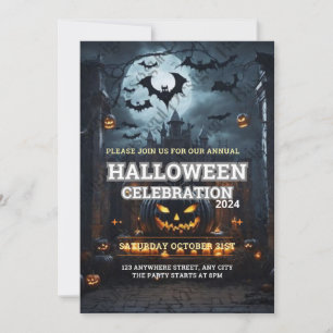 Annual Family Pumpkin Carving Party Halloween Invi Invitation