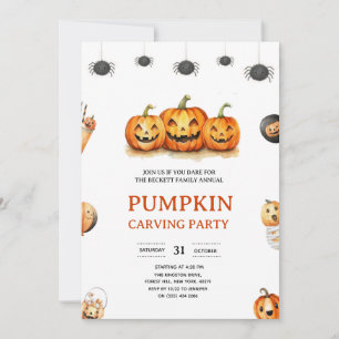 Annual Family Pumpkin Carving Party Halloween  Invitation