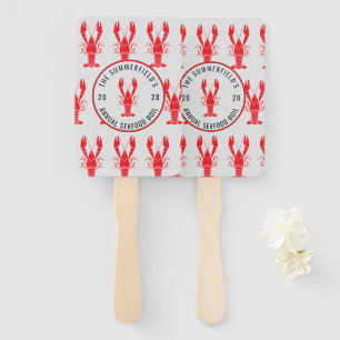 Annual Family Summer Crab Boil Custom Hand Fan