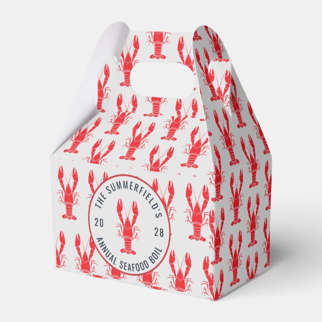 Annual Family Summer Lobster Boil Custom Favor Box (Front Side)