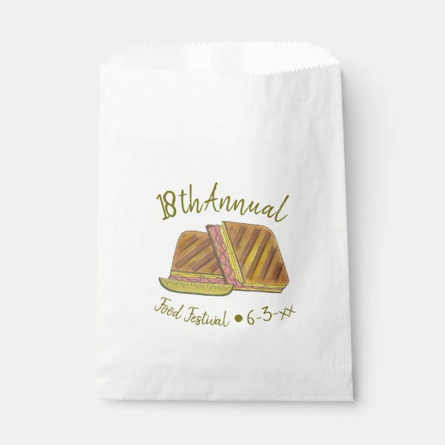 Annual Food Festival Cuban Sandwich Lunch Deli Favour Bag (Front)