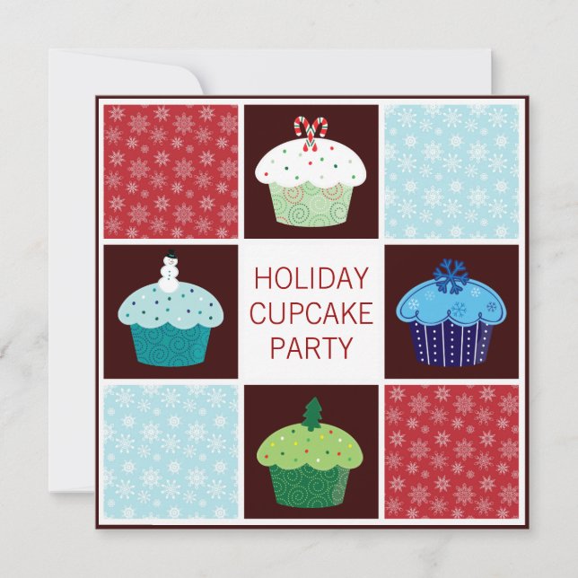 Annual Holiday Cupcake Party Invitations (Front)