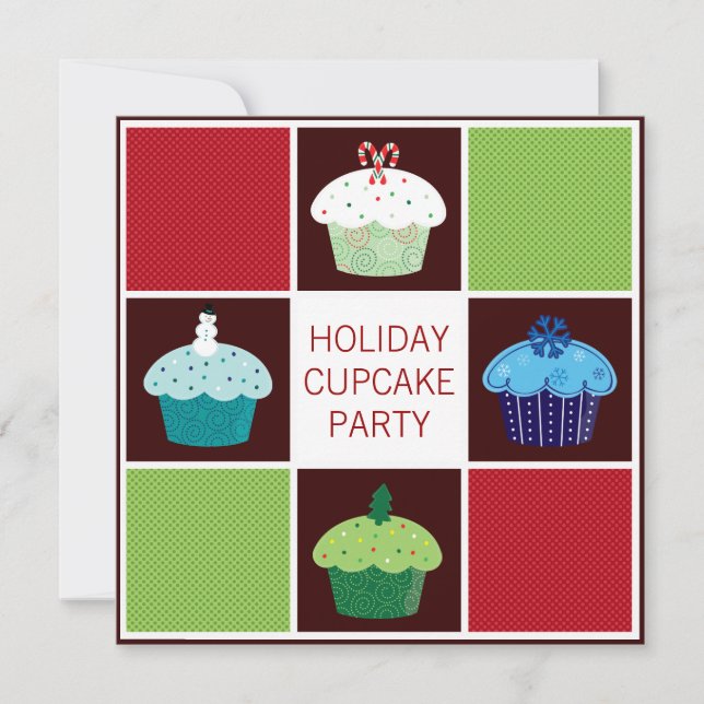 Annual Holiday Cupcake Party Invitations (Front)
