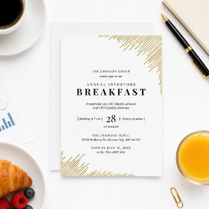Annual Investor Breakfast Business Event Invitation